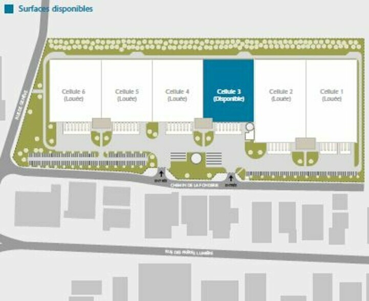 1-11 Rue De La Fonderie, Genas à louer - Plan de site – Image 3 sur 3