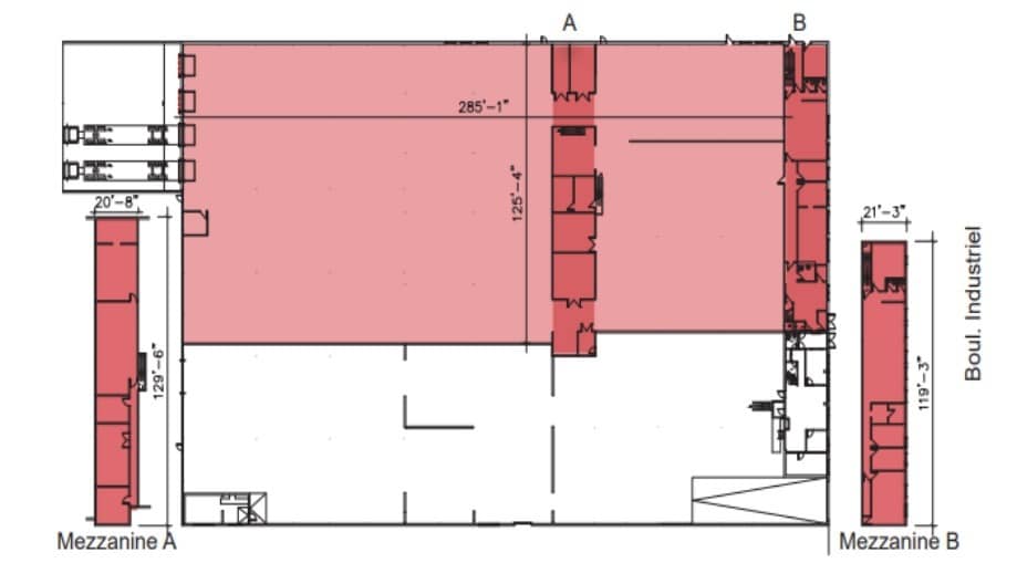 160 Boul Industriel, Boucherville, QC à louer Plan d’étage– Image 1 sur 1