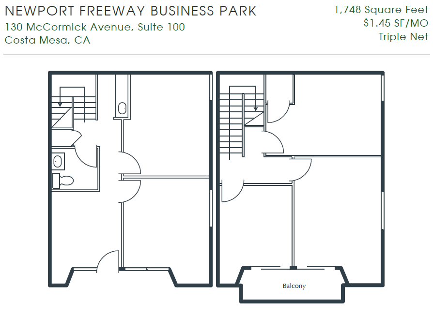 3176 Pullman St, Costa Mesa, CA à louer Plan d’étage– Image 1 sur 1