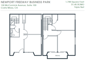 3176 Pullman St, Costa Mesa, CA à louer Plan d’étage– Image 1 sur 1