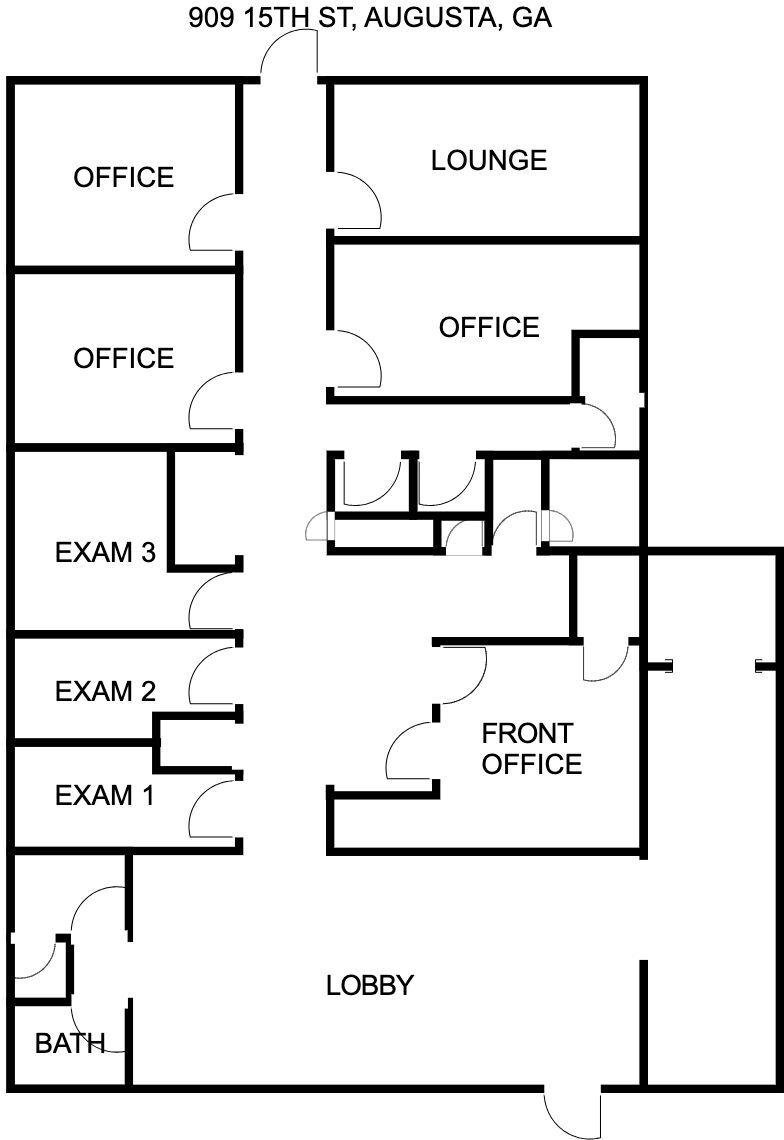 909 15th St, Augusta, GA à louer Plan d’étage– Image 1 sur 1
