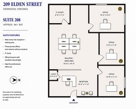 209 Elden St, Herndon, VA à louer Plan d’étage– Image 1 sur 10