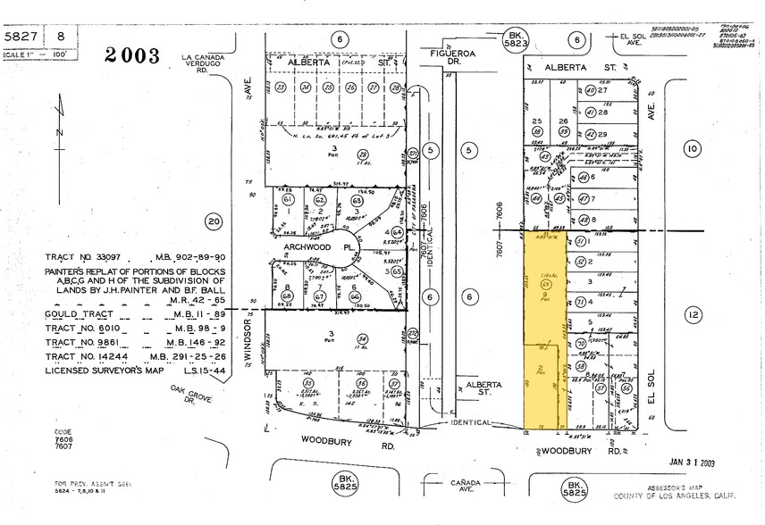 787 W Woodbury Rd, Altadena, CA à louer - Plan cadastral – Image 2 sur 5