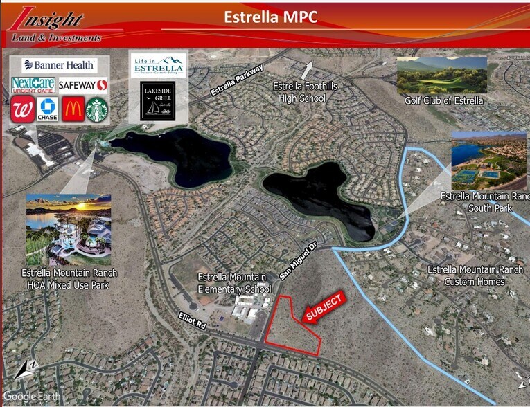 SWC Elliot Rd & San Miguel Dr, Goodyear, AZ à vendre - Aérien – Image 3 sur 4