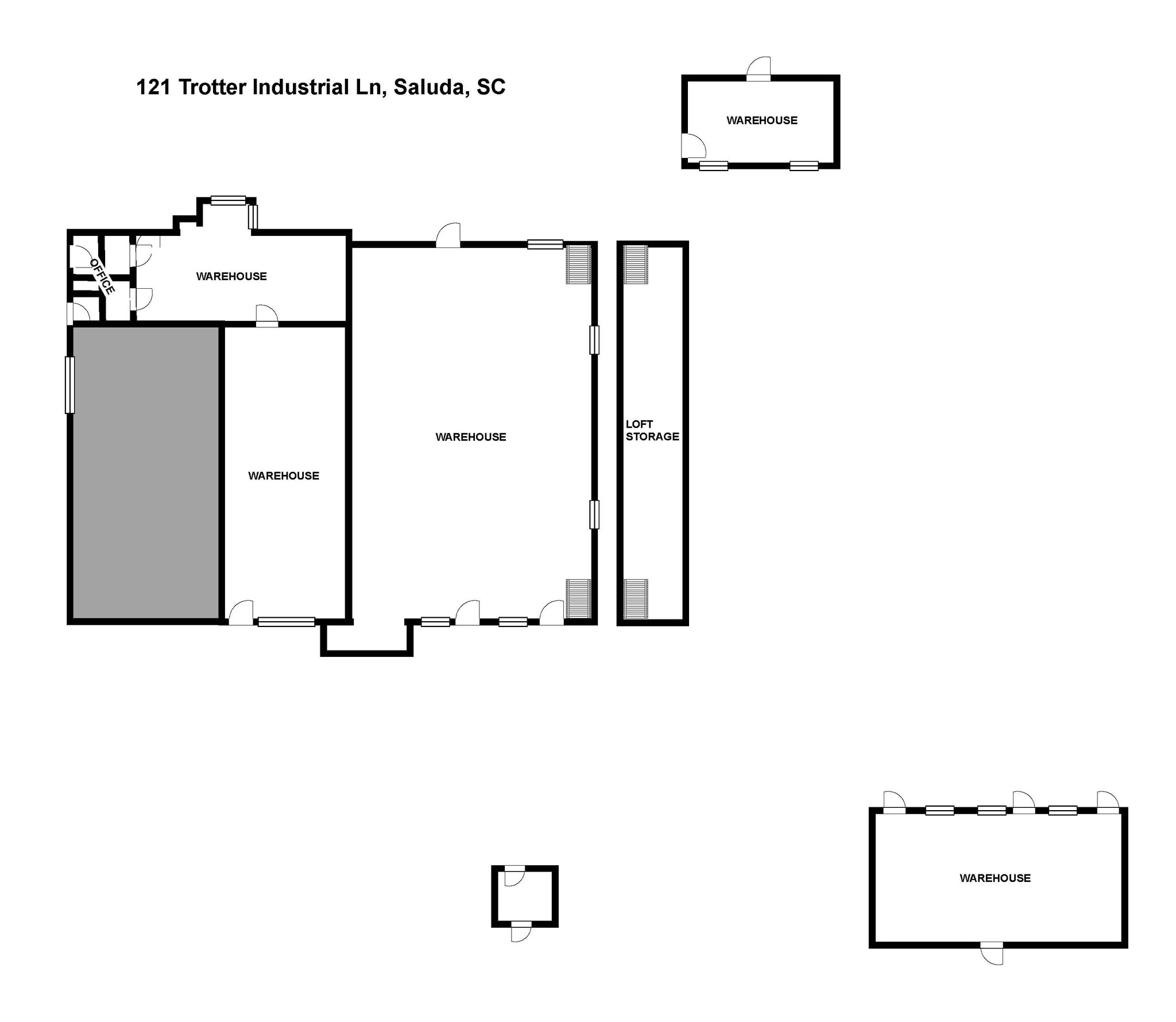 121 Trotter Industrial Ln, Saluda, SC à louer Plan d’étage– Image 1 sur 1