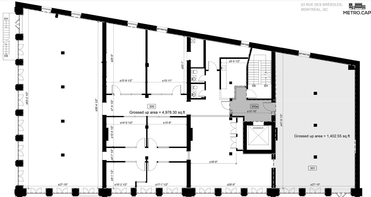 59-71 Rue De Brésoles, Montréal, QC à louer Plan d’étage– Image 1 sur 1