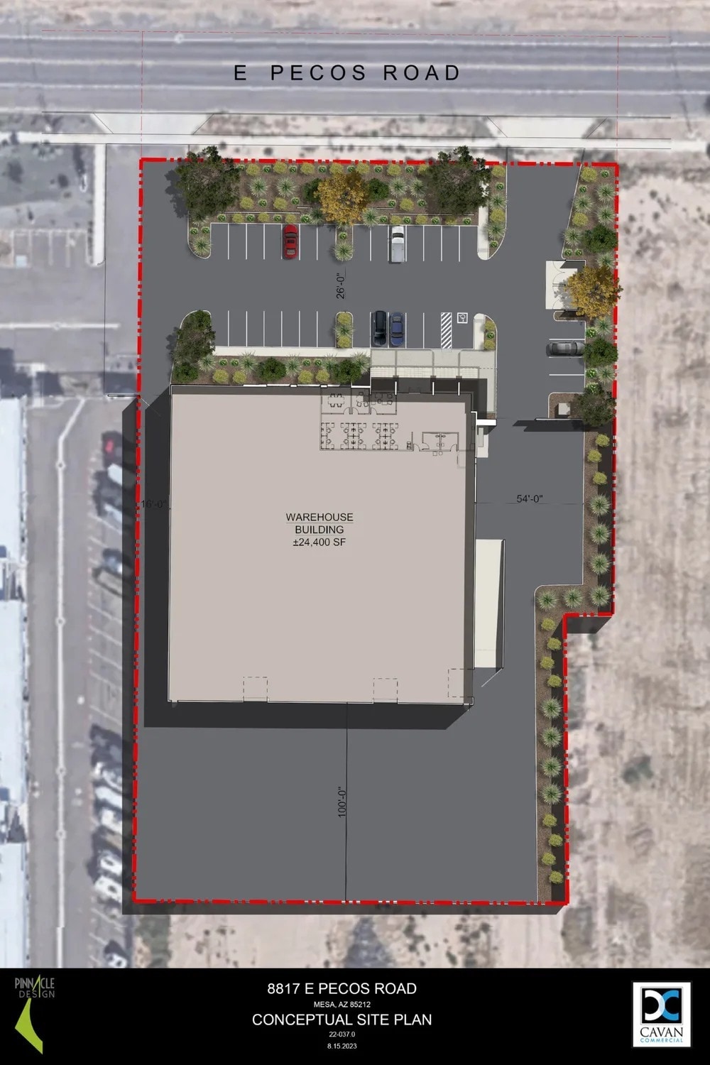 8817 E Pecos Rd, Mesa, AZ à louer Plan de site– Image 1 sur 2