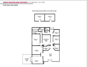 26885 Mulholland Hwy, Calabasas, CA à louer Plan d’étage– Image 1 sur 2