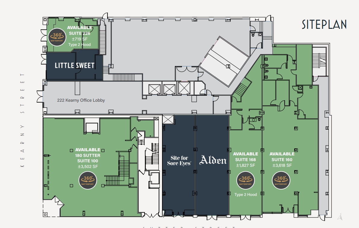 180 Sutter St, San Francisco, CA à louer Plan d’étage– Image 1 sur 1