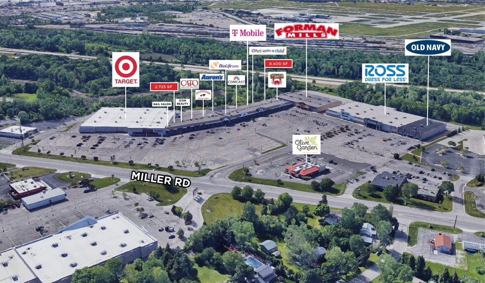 3527-3593 Miller Rd, Flint, MI à louer - Aérien – Image 2 sur 4