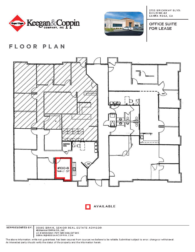 3755 Brickway Blvd, Santa Rosa, CA à louer Plan d’étage– Image 1 sur 1