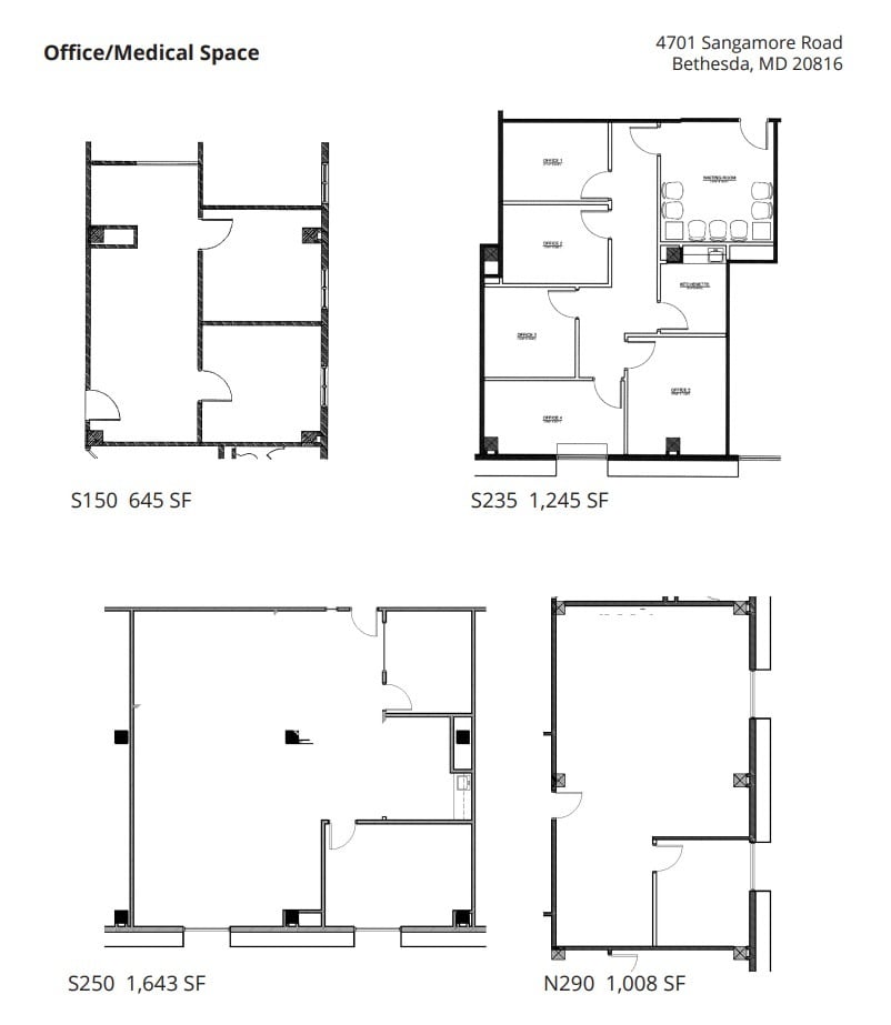 4611-4701 Sangamore Rd, Bethesda, MD à louer Plan d’étage– Image 1 sur 1