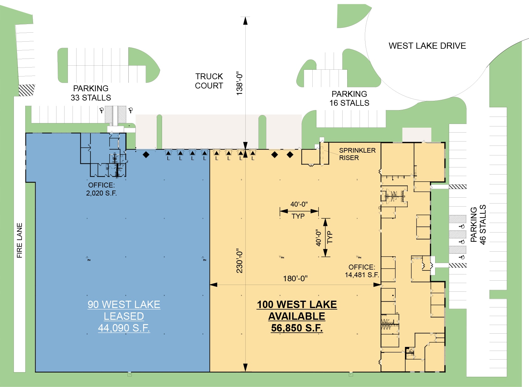 90-100 W Lake Dr, Glendale Heights, IL à louer Plan de site– Image 1 sur 1