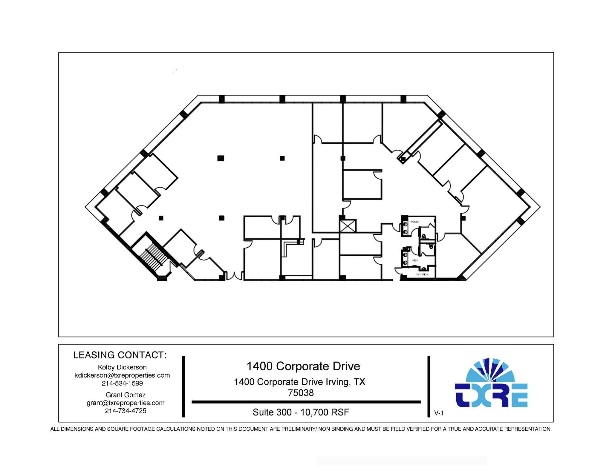 1400 Corporate Dr, Irving, TX à louer Plan d’étage– Image 1 sur 1