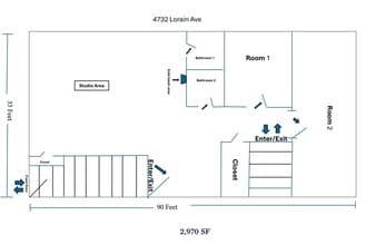 4732-4734 Lorain Ave, Cleveland, OH à louer Plan d’étage– Image 1 sur 6