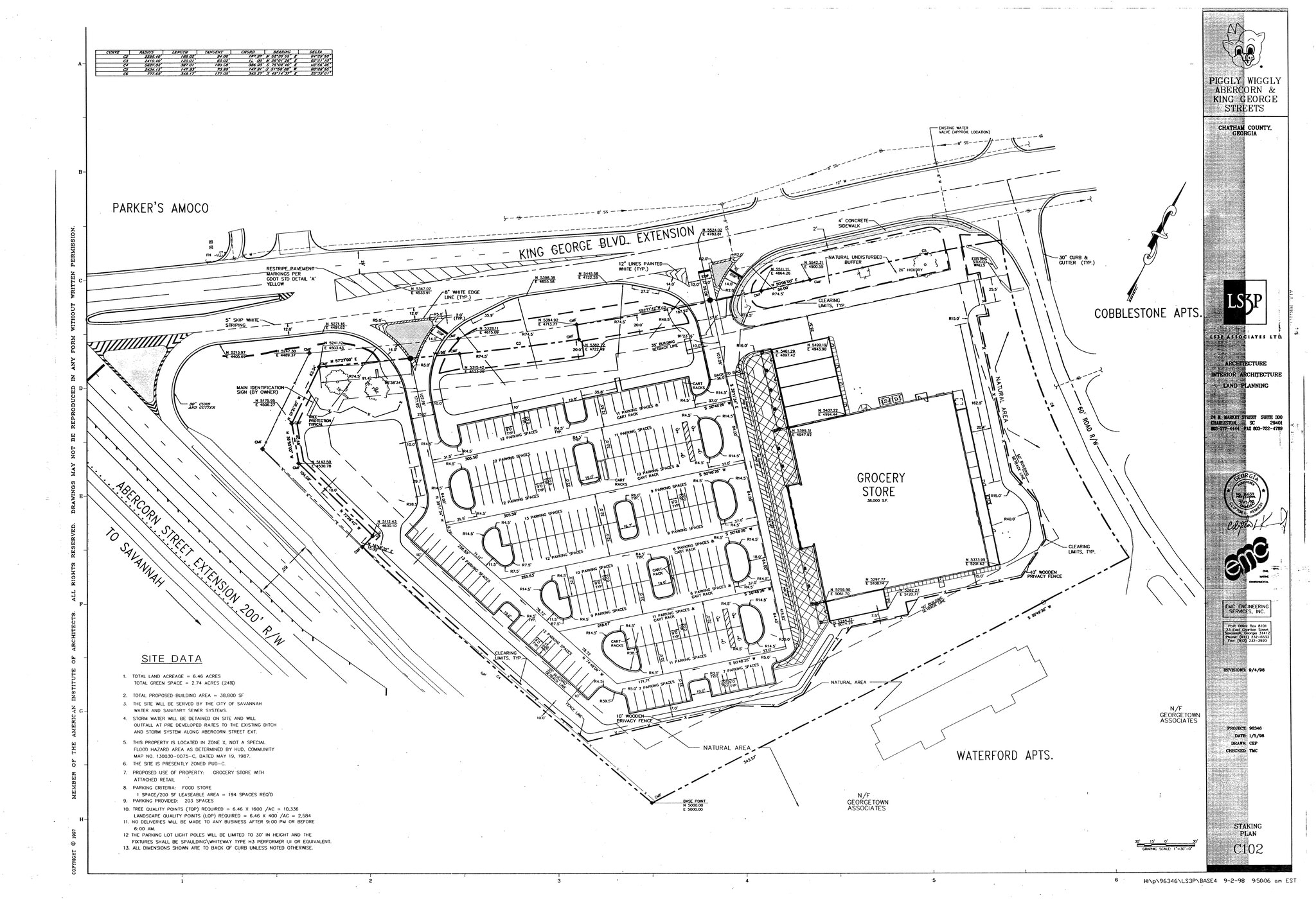 821 King George Blvd, Savannah, GA à louer Plan de site– Image 1 sur 2