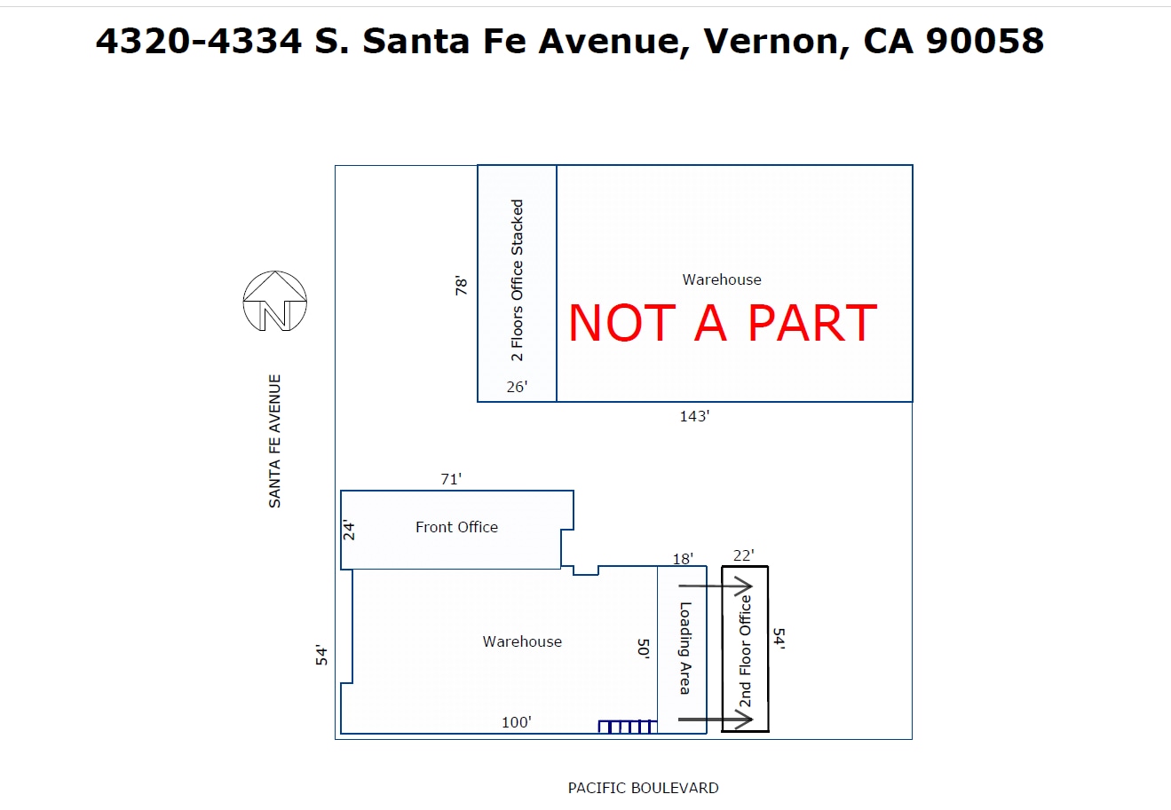 4334 S Santa Fe Ave, Vernon, CA à louer Plan d’étage– Image 1 sur 1