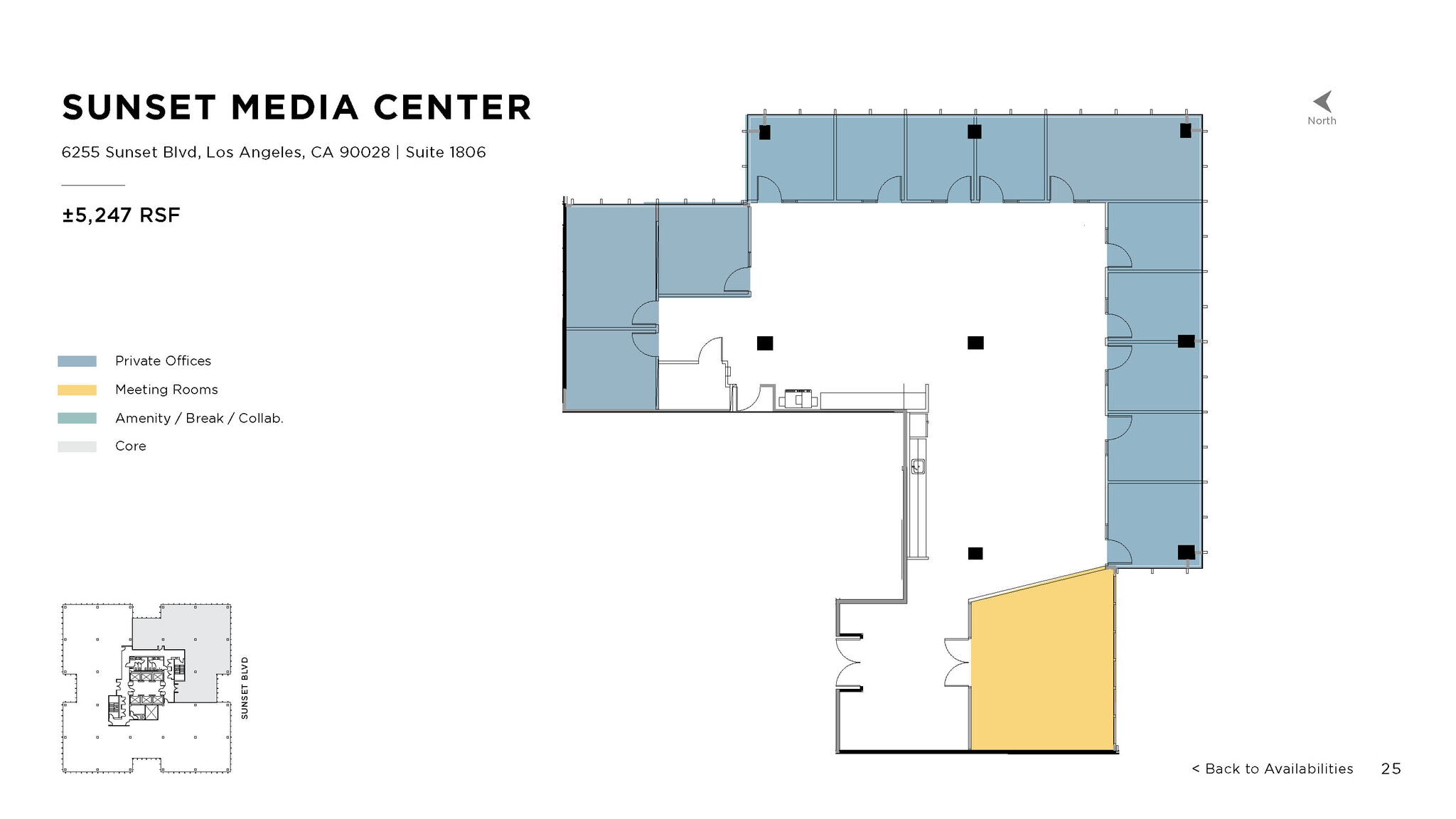 6255 W Sunset Blvd, Los Angeles, CA à louer Plan d’étage– Image 1 sur 1