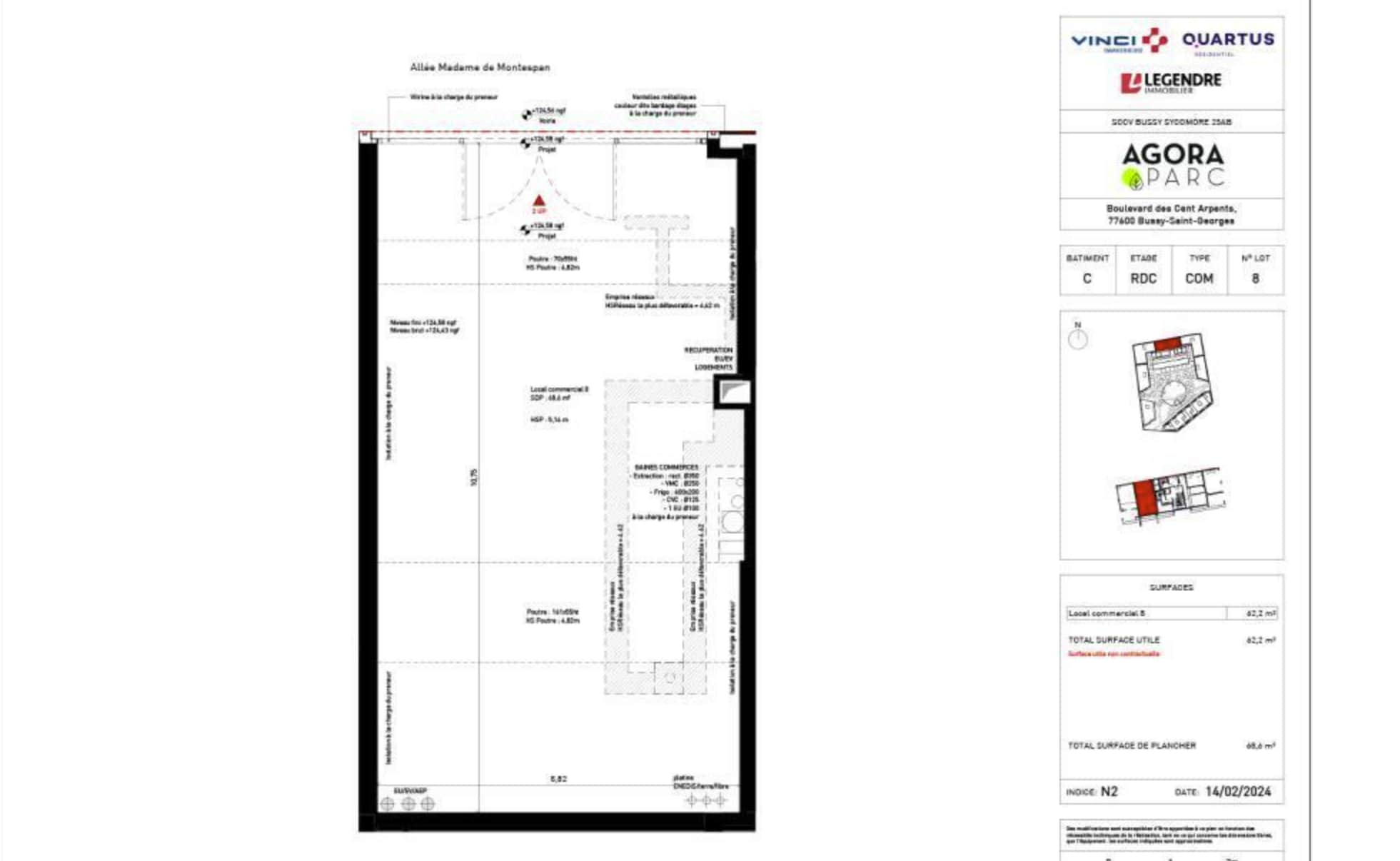Local commercial dans Bussy-Saint-Georges à louer Plan de site– Image 1 sur 1