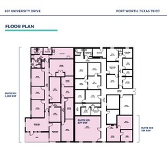 601 University Dr, Fort Worth, TX à louer Plan d’étage– Image 1 sur 1