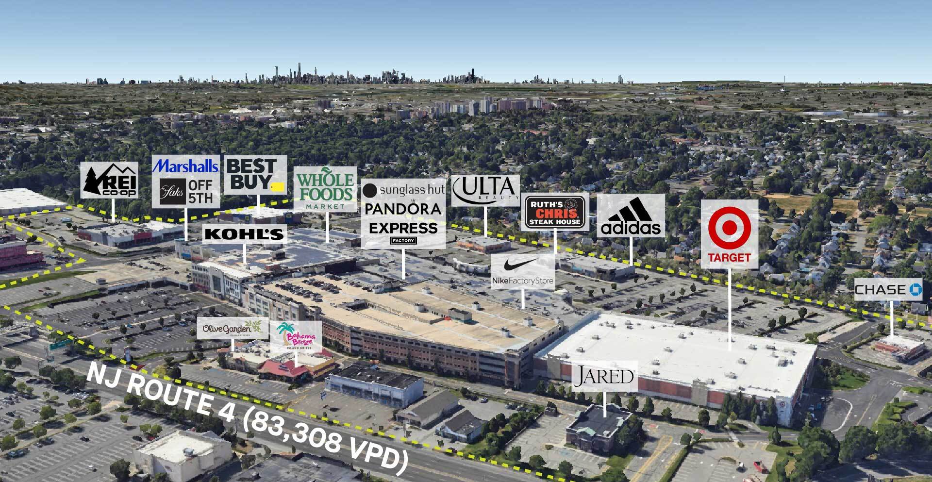1 Bergen Town Center, Paramus, NJ à louer Aérien– Image 1 sur 7