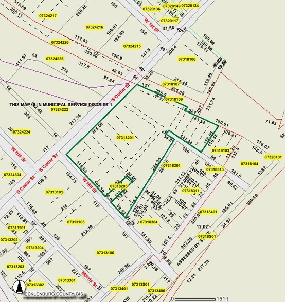 601 S Cedar St, Charlotte, NC à louer - Plan cadastral – Image 2 sur 11