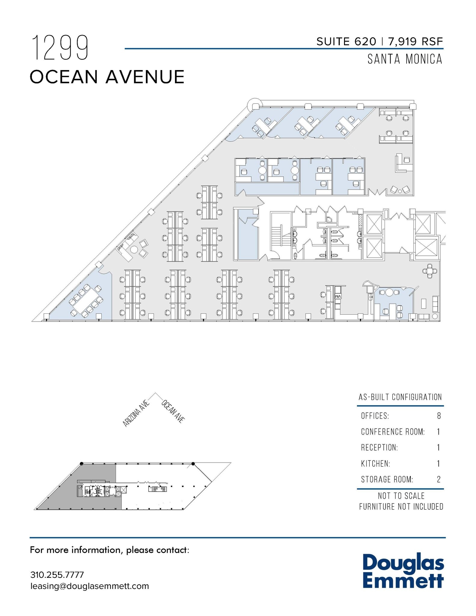 1299 Ocean Ave, Santa Monica, CA à louer Plan d’étage– Image 1 sur 1