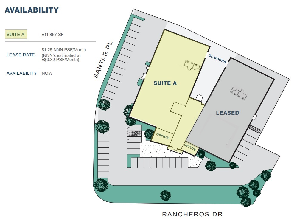 692-694 Rancheros Dr, San Marcos, CA à louer Plan d’étage– Image 1 sur 1