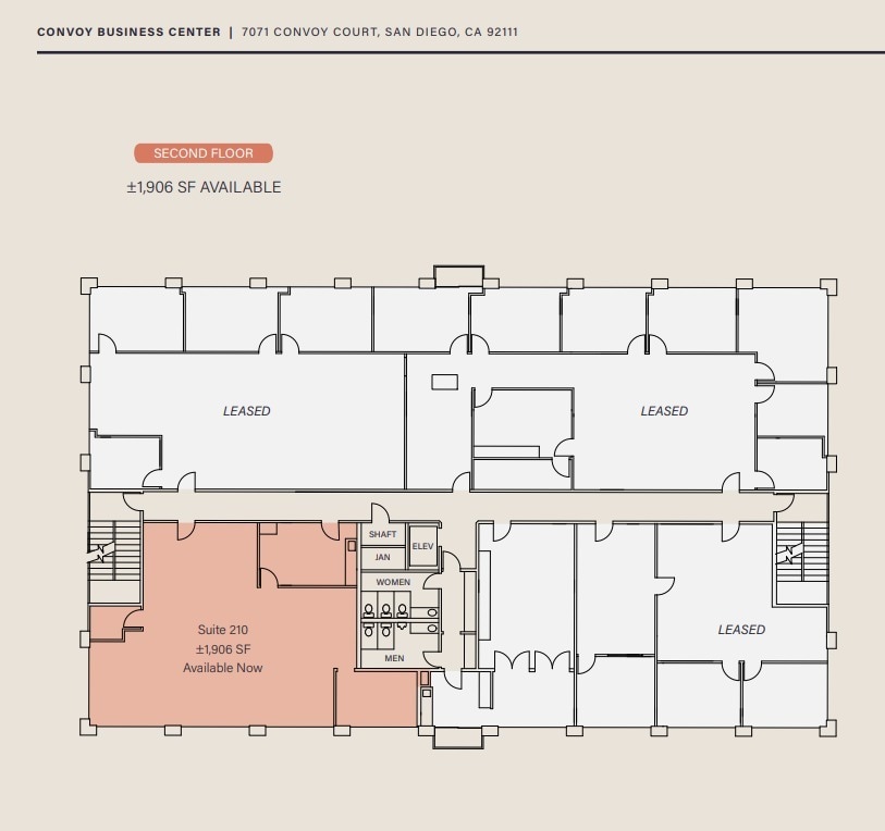 7071 Convoy Ct, San Diego, CA à louer Plan d’étage– Image 1 sur 1