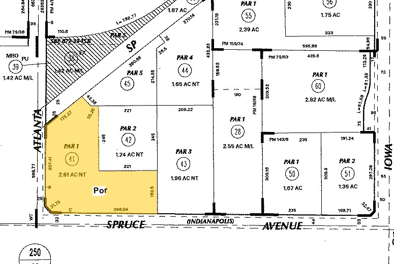 1485 Spruce St, Riverside, CA à louer Plan cadastral– Image 1 sur 2