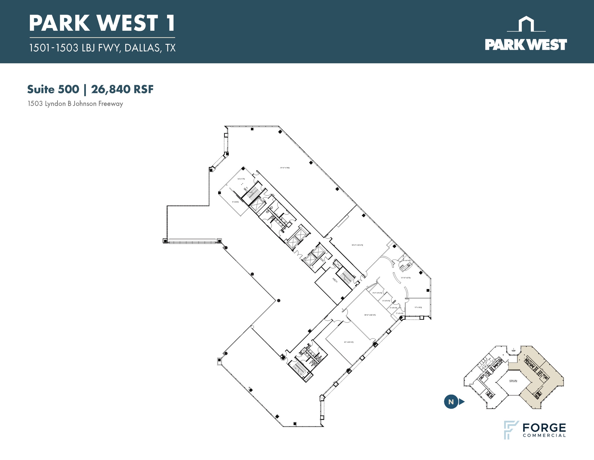 1501-1507 Lyndon B Johnson Fwy, Dallas, TX à louer Plan d’étage– Image 1 sur 1