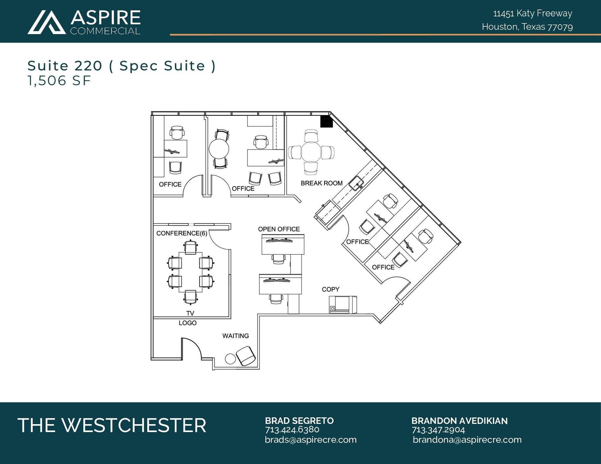 11451 Katy Fwy, Houston, TX à louer Plan d’étage– Image 1 sur 1