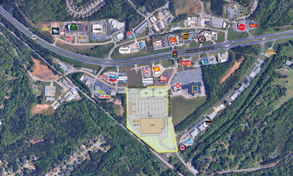 Chelsea Corners Way hwy, Chelsea, AL à louer - Aérien – Image 2 sur 9