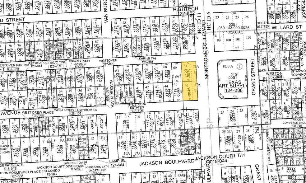 2120 Montrose Blvd, Houston, TX à louer - Plan cadastral – Image 3 sur 7