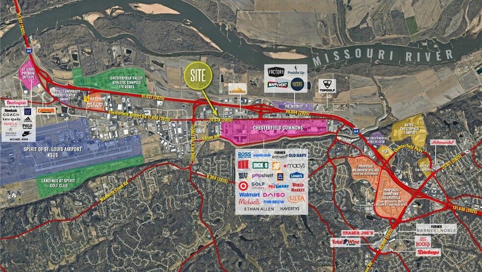 17499 Chesterfield Airport Rd, Chesterfield, MO à vendre - Aérien – Image 2 sur 3