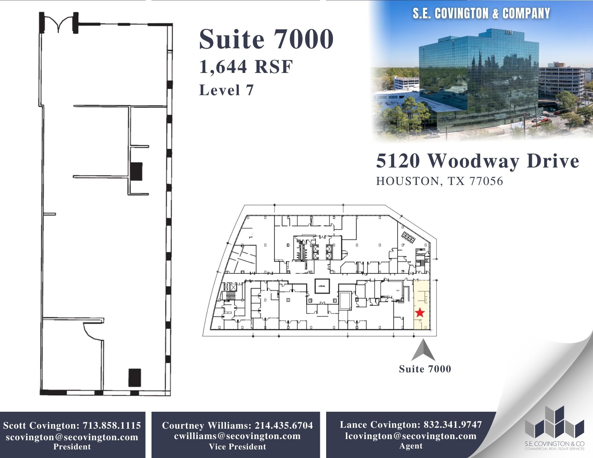 5120 Woodway Dr, Houston, TX à louer Plan d’étage– Image 1 sur 2