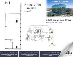 5120 Woodway Dr, Houston, TX à louer Plan d’étage– Image 1 sur 2