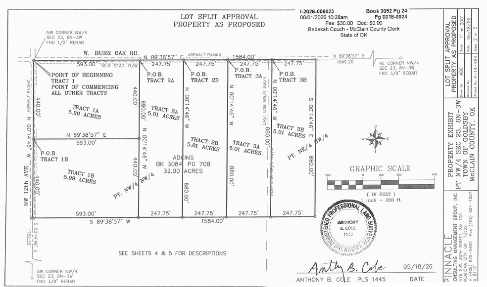 W Burr Oak Rd, Norman, OK à vendre - Plan cadastral – Image 3 sur 3