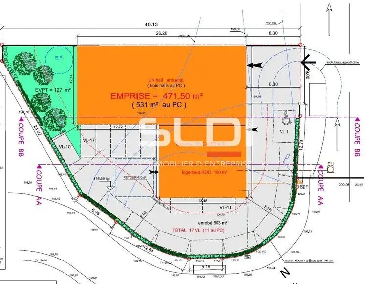 Local d'activités dans Chavanoz à vendre - Plan d’étage – Image 3 sur 3