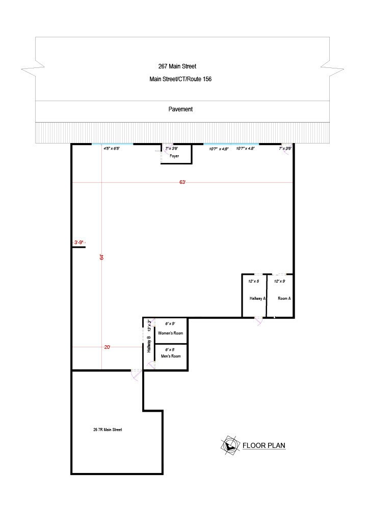 269 Main St, Niantic, CT à louer Plan d’étage– Image 1 sur 3