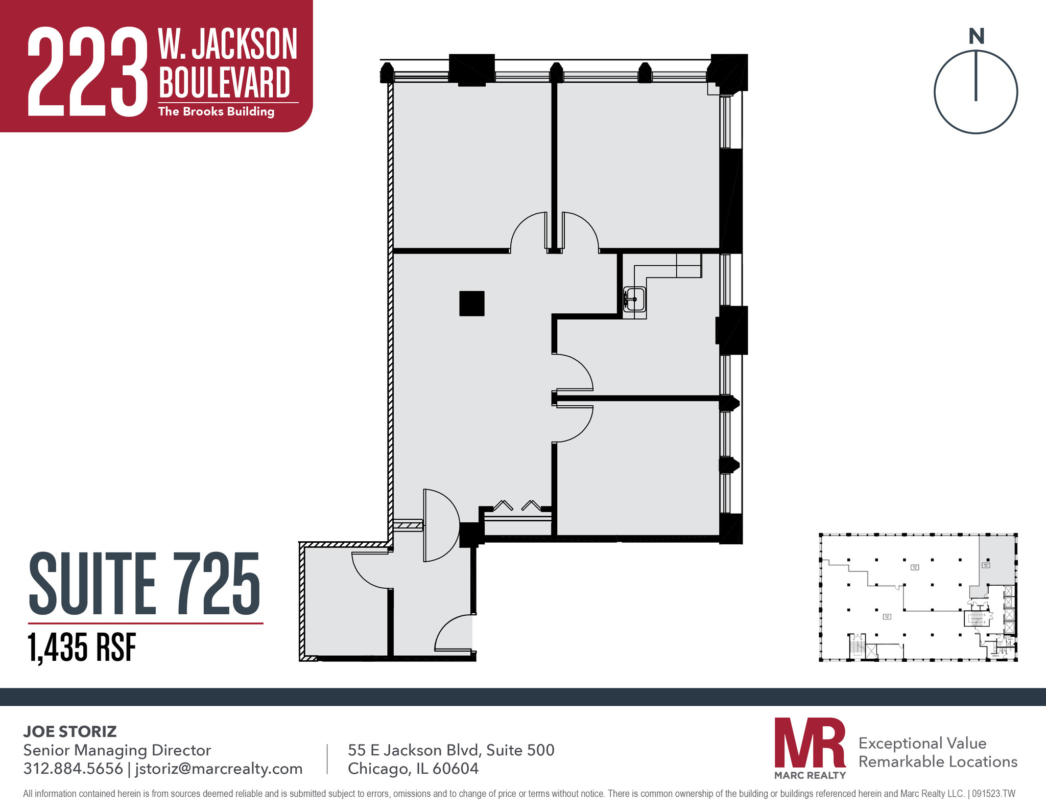 223 W Jackson Blvd, Chicago, IL à louer Plan d’étage– Image 1 sur 7