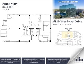 5120 Woodway Dr, Houston, TX à louer Plan d’étage– Image 1 sur 2