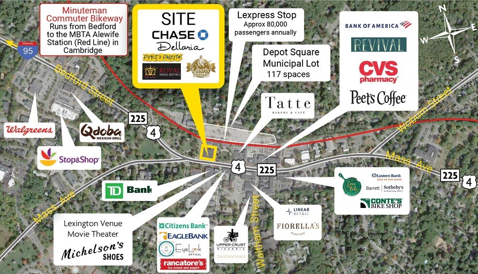 1833-1853 Massachusetts Ave, Lexington, MA à louer - Aérien – Image 2 sur 6