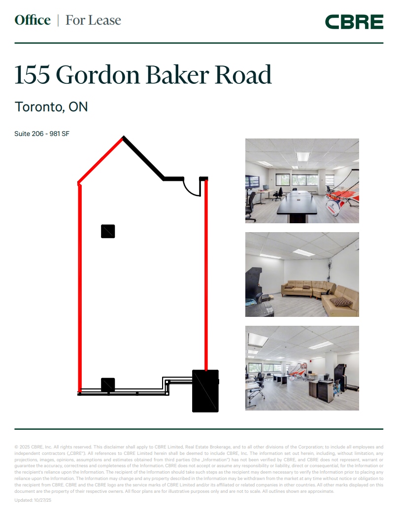 155 Gordon Baker Rd, Toronto, ON à louer Plan d’étage– Image 1 sur 1