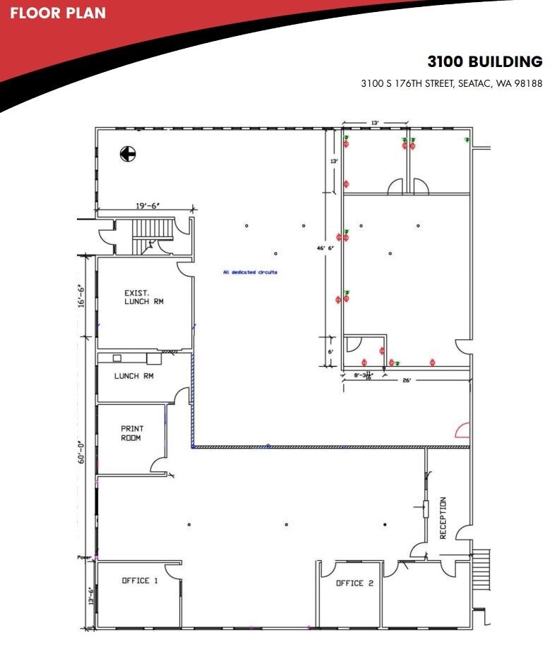 3100 S 176th St, Seatac, WA à louer Plan d’étage– Image 1 sur 1