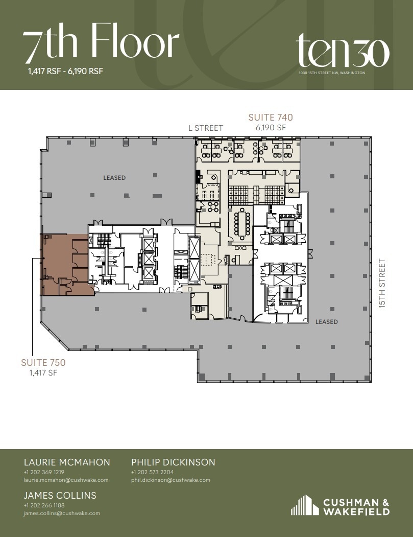 1030 15th St NW, Washington, DC à louer Plan d’étage– Image 1 sur 1