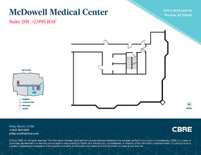 1010 E McDowell Rd, Phoenix, AZ à louer Plan d’étage– Image 2 sur 2