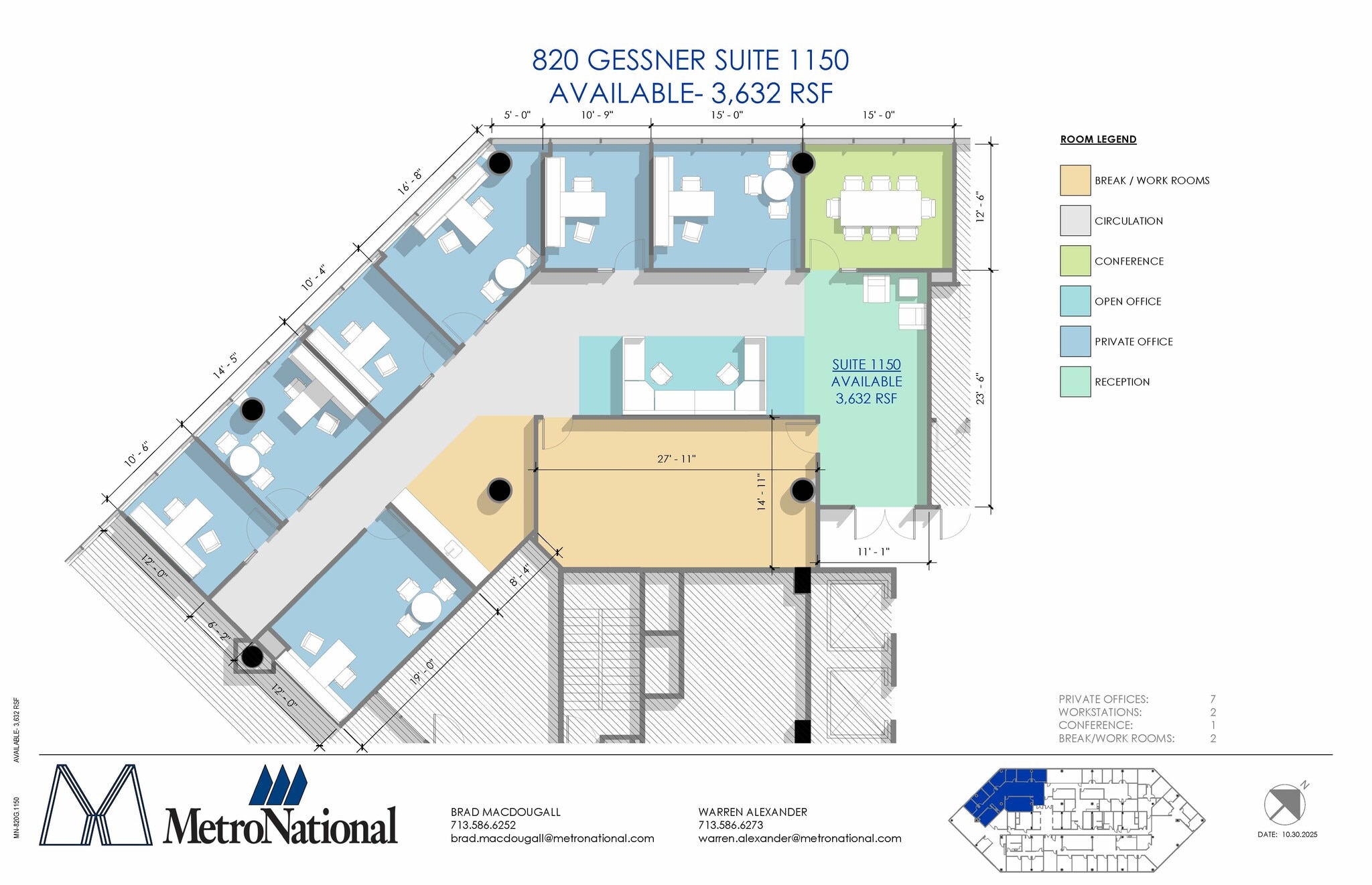 820 Gessner Rd, Houston, TX à louer Plan d’étage– Image 1 sur 1