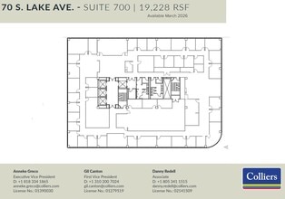 70 S Lake Ave, Pasadena, CA à louer Plan d’étage– Image 1 sur 1