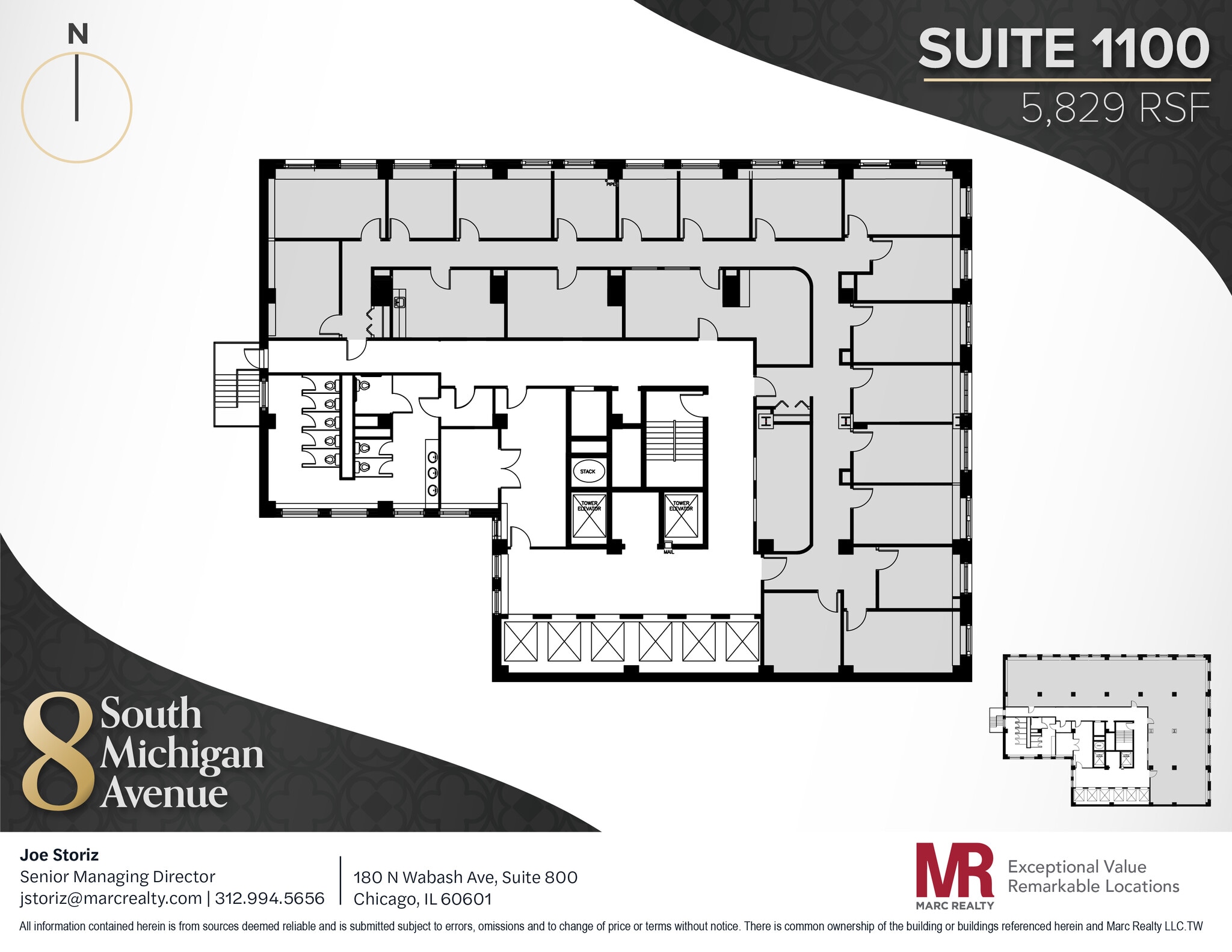 8 S Michigan Ave, Chicago, IL à louer Plan d’étage– Image 1 sur 10